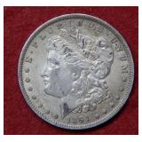 1891 O Morgan Silver Dollar Coin