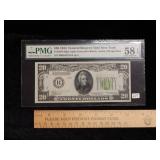 1934 $20 Fed Res Note New York PMG 58