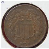 1870 Two Cent Piece