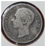 1876 Spain Peseta