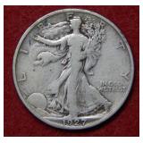1927 S Walking Liberty Silver Half