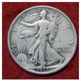 1917 Walking Liberty Silver Half