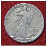 1916 D Walking Liberty Silver Half - rim nick