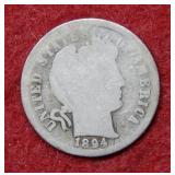 1894 Barber Silver Dime