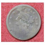 Large Cent with NEW YORK Counterstamp