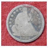 1838 Seated Liberty Silver Half Dime