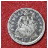 1858 Seated Liberty Silver Dime