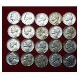 (20) Wartime Silver Nickels - high grade ^^^
