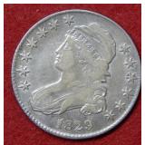 1829 Bust Silver Half Dollar Coin