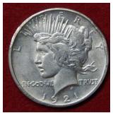 1921 Peace Silver Dollar - rim issues