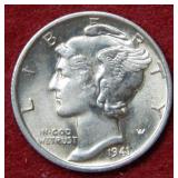 1941 S Mercury Silver Dime