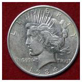 1834 S Peace Silver Dollar from 1986 Estate ***