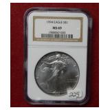 1994 Silver Eagle 1oz NGC MS69