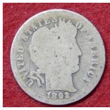 1892 O Barber Silver Dime