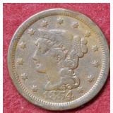 1854 Large Cent