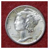 1943 Mercury Silver Dime