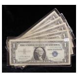 (5) $1 Silver Certificates - Star Notes