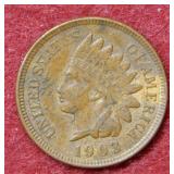 1903 Indian Head Cent - red & brown