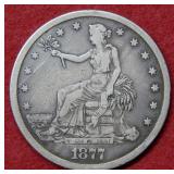 1877 S Silver Trade Dollar Coin