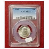 1941 Washington Silver Quarter PCGS MS63