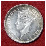 1941 C Newfoundland Silver 5 Cent Coin