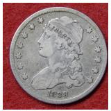 1838 Bust Silver Quarter