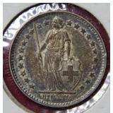 1952 Switzerland 1/2 FR Coin
