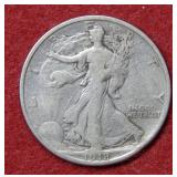 1918 S Walking Liberty Silver Half Dollar