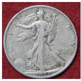 1929 D Walking Liberty Silver Half Dollar
