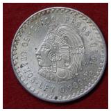 1948 Mexico Silver 5 Peso Coin