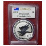2014-P Australia Wedge Tail Eagle PCGS MS69