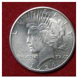 1924 S Peace Silver Dollar Coin