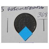 1940 B Germany 5 Reichs Pfennig