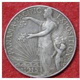 1915 S US Panama Pacific Silver Comm Half