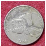 1858 Flying Eagle Cent - large letters