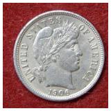 1906 Barber Silver Dime