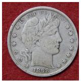 1898 Barber Silver Half - early date