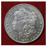1878 Morgan Silver Dollar 7/8 Tail Feathers