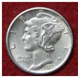 1939 S Mercury Silver Dime