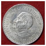 1857/1957 Mexico 5 Peso Silver Constitution Coin
