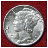 1938 Mercury Silver Dime