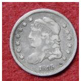 1835 Bust Silver Half Dime - slight bend