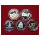 Five US Commemorative Half Dollars