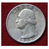 1932 Washington Silver Quarter - first year