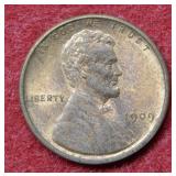 1909 Lincoln Wheat Cent - Red & Brown
