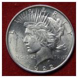 1922 D Peace Silver Dollar Coin