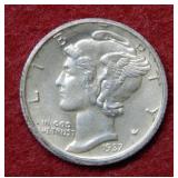 1937 D Mercury Silver Dime