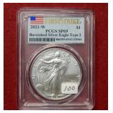2021 W Silver Eagle 1oz PCGS SP69