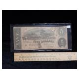 1864 $5 CSA Note