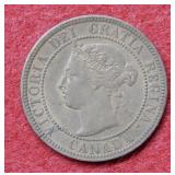 1899 Canada Large Cent - Red & Brown
